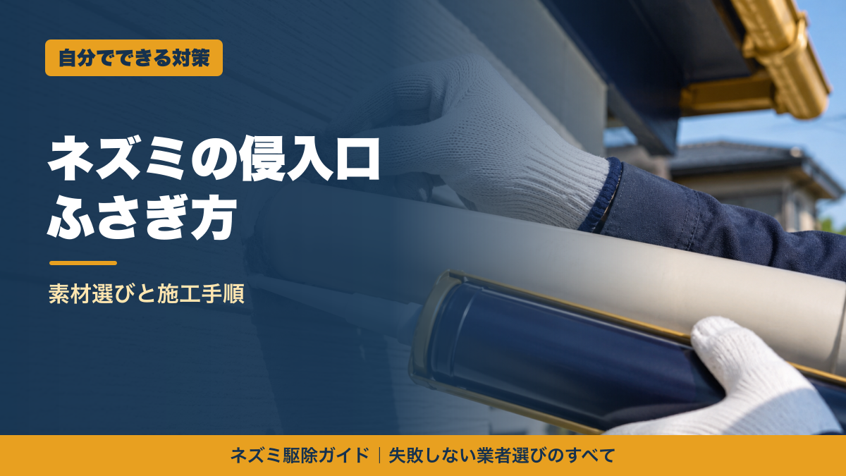 ネズミの侵入口のふさぎ方