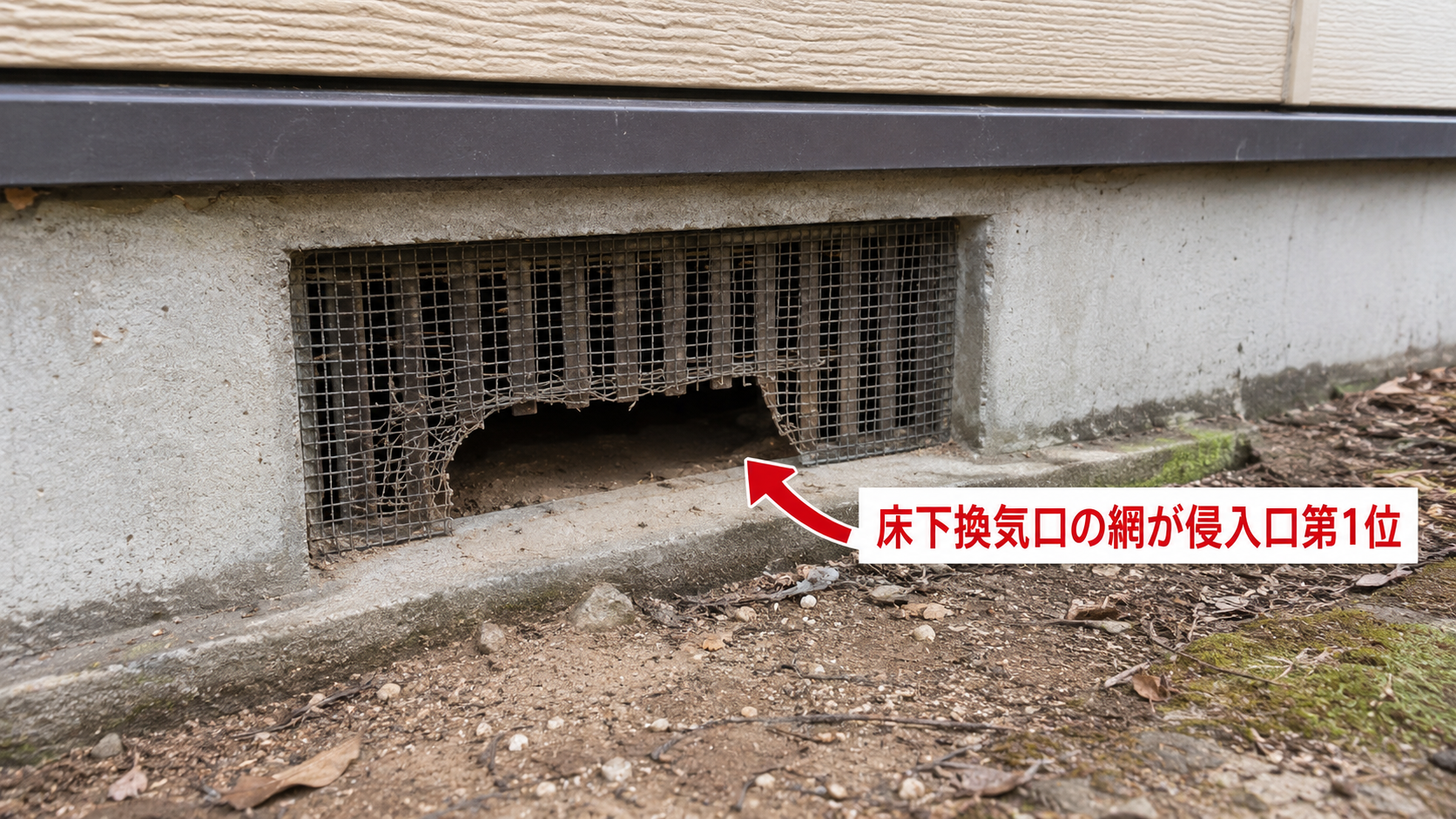 床下の侵入経路